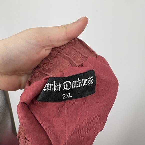 Scarlet Darkness Maxi Skirt 2XL Fairy Romantic Whimsigoth Renaissance Tier Boho - Picture 2 of 7